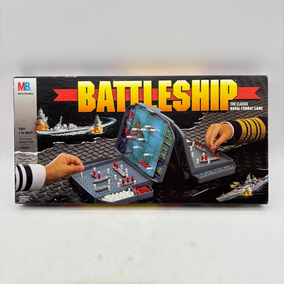VINTAGE Battleship COMPLETE Milton Bradley 1996 90s War Classic Board Game - Image 1 of 4