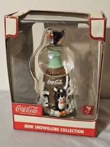 Penguin  Coca-Cola Ice Cold Christmas Mini Snow Globe Collection Coke  Bottle - Picture 1 of 7