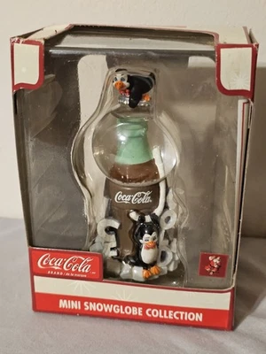 Penguin  Coca-Cola Ice Cold Christmas Mini Snow Globe Collection Coke  Bottle - Image 1 of 4