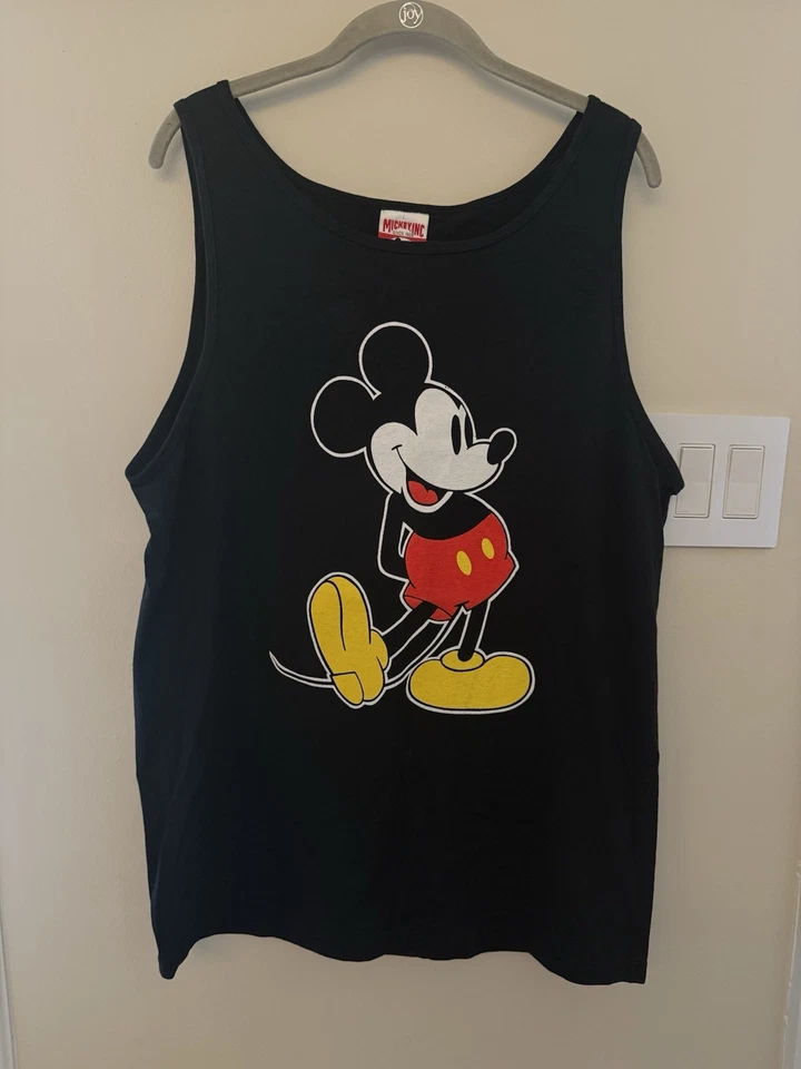 男式复古米老鼠 INC 黑色背心大号 — 第 1/4 张图片