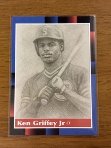 Ken Griffey JR Custom Sketch of Rookie Card - Bild 1 von 2