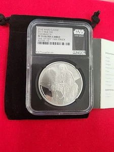 2017 Star Wars NGC PF 70 U/C NIUE 1oz Silver $2 "CHEWBACCA" 1 of 1st 1500 Struck - Picture 1 of 4