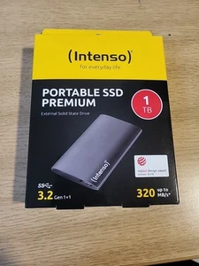 Intenso Portable 1tb SSD Premium 3.2 Gen 1 1.8" External Storage Upto 320 MB/s - Picture 1 of 4