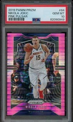 Panini Prizm Nikola Jokic Pink Pulsar 2019/42 #84 PSA 10 GEMA como nuevo Foto 1 de 2