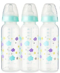 3 PACK Parent's Choice Baby Bottles 9 fl oz, Slow Flow, 0+ Months  NEW- SEALED - Picture 1 of 2