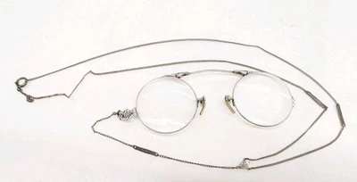 Streamline Oxford Antique Pince Nez Glasses 1/10 12k Gold Filled 925 Neck Chain - Image 1 of 4