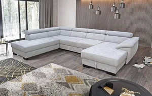 DOMO Wohnlandschaft NEU 337 x 232 x 78 cm (BxTxH), grau - Bild 1 von 4