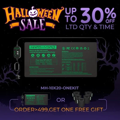 Mars Hydro Sämling Heizmatten Thermostatregler Heizkissen mit Temperaturregler