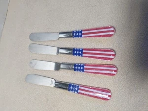 patriotic Kitchen Spreaders Butter Cheese 4th July Holiday Independence Day - Picture 1 of 3