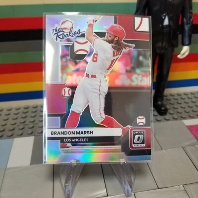 2022 Donruss OPTIC Baseball TR-8 BRANDON MARSH RC The Rookies Silver HOLO Prizm - Image 1 of 2
