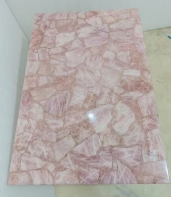 48" x 30" Rose Quartz Stone Tabletop - Luxury Home Decor Centerpiece - Image 1 of 4