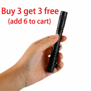 Mini Small Torch Super Bright LED Flashlight Slim Penlight with Clip Pocket US - Picture 1 of 12