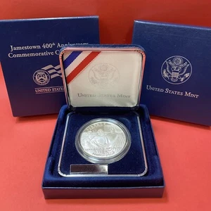 2007 P Jamestown 400th Anniversary Proof Commem 90% Silver Dollar US Coin - Picture 1 of 21