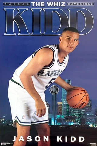 Jason Kidd WHIZ KIDD Dallas Mavericks 1995 Rookie Year Costacos Brothers POSTER Cover