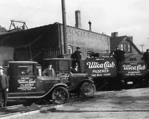 Drink Utica Club Trucks Vintage 8x10 Reprint Of Old Photo - Picture 1 of 1