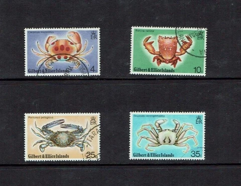 Gilbert & Ellice Islands: 1975, Crabs, Fine used, set Cover