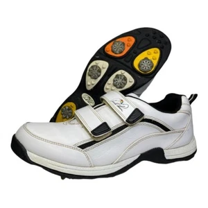 Arnold Palmer Golf Shoes Mens EUR 43 US 10M White Black Hook And Loop Low Top - Picture 1 of 12