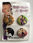 NEW SEALED BETTY BOOP BOOP A DOOP 4 BUTTON PIN SET Marilyn C&D Visionary 1.5”