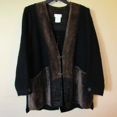 Chaqueta Le Blanc Mouton Canadá Patchwork Arte Para Usar Cierre de Metal Lagenlook XL Foto 1 de 4