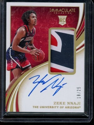 2020-21 IMMACULATE Zeke Naji RPA /25 #24 - Image 1 of 2
