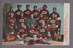 NE c1910 ADVERTISING Studio Shot GREEN'S NEBRASKA INDIANS BASEBALL TEAM Indian - Picture 1 of 3