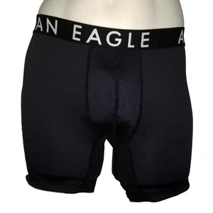 NWT AMERICAN EAGLE OUTFITTERS MENS 6" SOLID BLACK FLEX TRUNK BOXER BRIEFS - Picture 1 of 1