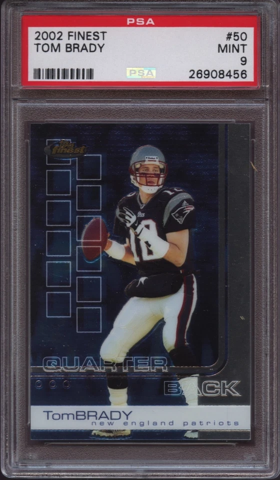 2002 Finest 50 Tom Brady PSA 9 Mint 1st Finest card Early Base Hot - Image 1 of 1