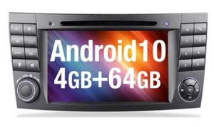 Car Radio Android 10 for Mercedes E W211 Navigation GPS DAB MP3 USB SD - Picture 1 of 6