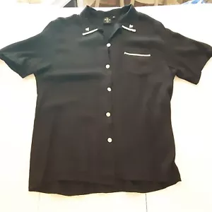 SHIRT/HARD ROCK DA-VINCI collection-size XL Clover collar white trim - Picture 1 of 4