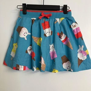 Mini Boden Size 9-10 Blue Animal Ice Cream Print Skort Skirt with Shorts - Picture 1 of 4