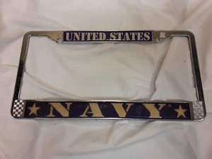 Cadre plaque d'immatriculation de voiture militaire US United States Navy, Army - Photo 1/3