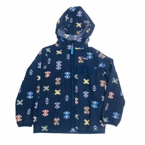 N12-Patagonia, 5/6Y/XS, l/s nylon coat jacket (NEW Blue/Multi Ikat) - Picture 1 of 2