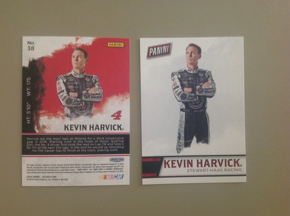KEVIN HARVICK #38 Stewart Haas Panini Collection 2015/16 2016 Panini Fathers Day - Image 1 of 1