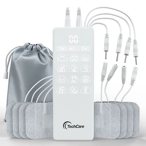 Tens Unit Muscle Stimulator 4 Channel Device Rechargeable Lightweight - Picture 1 of 7