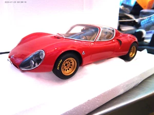 ALFA ROMEO 33 Stradale 1967 Primo Prototipo Autodelta Rosso Laudoracing Resina 1:18 - Foto 1 di 12