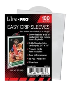 Ultra Pro 100 Easy Grip Sleeves Soft Bustine Per Toploader Con Linguetta Estrai - Photo 1 sur 7