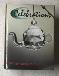 Teiera in cristallo 2-3/4" ornamento natalizio o cattura sole di Crystal Clear Industries - Foto 1 di 8