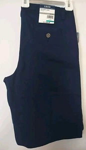 Izod Boys Flat Front  Shorts Navy Pockets Size 16 Husky New With Tags - Picture 1 of 8