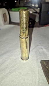 Antique Vintage Brass Schrader Universal Tire Pressure Gauge With Case - Picture 1 of 14