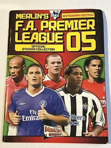 MERLIN’S FA PREMIER LEAGUE 05 OFFICIAL STICKER COLLECTION BOOK ALBUM 2005 ROONEY - Picture 1 of 12