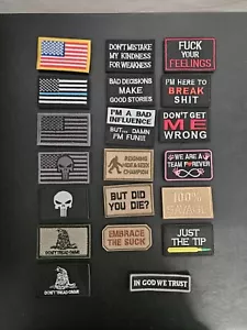 Hat Patches, Hook And Loop Attachment, Choice - Picture 1 of 16