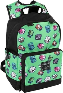 Mochila escolar oficial de 17" Minecraft Creeper Zombie Mini Mobs racimo verde - Imagen 1 de 1