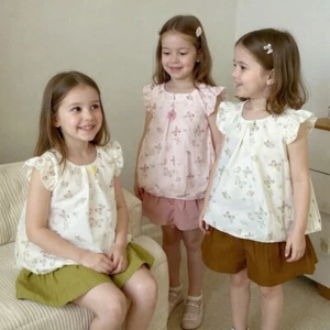 Cute Girls Outfit | Butterfly Top & Shorts |  2-Piece Stylish & Comfy Set - Picture 1 of 8