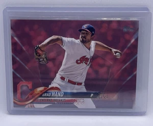 2018 Topps Update All-Star Mother's Day Hot Pink /50 Brad Hand #US232 - Picture 1 of 2