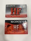 2 Sony High Fidelity Hf 90 And 60 Blank Audio Cassette Normal Bias Tape Sealed