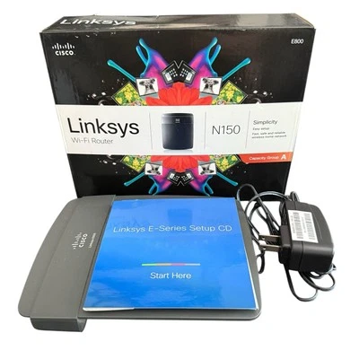 Cisco Linksys WiFi Router N150 E800 Wireless N Router Simplicity With CD - Image 1 of 4