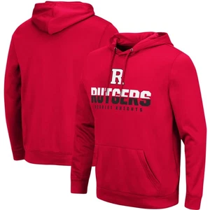 Men's Colosseum Scarlet Rutgers Scarlet Knights Lantern Pullover Hoodie - Picture 1 of 3