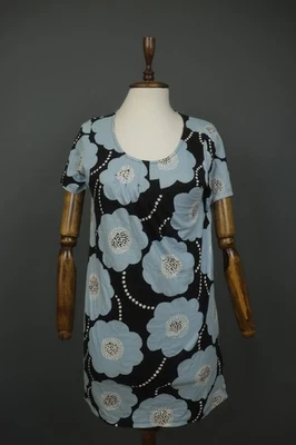 MARIMEKKO Multi Floral 100% Cotton Short Sleeve Round Neck Shift Dress Size XS - Image 1 of 4