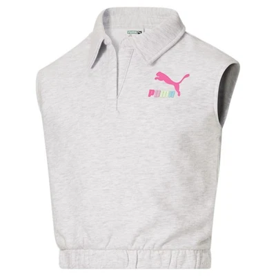 PUMA Brighter Days Pack French Terry Sleeveless T-Shirt Youth Girls Size S  Casu - Image 1 of 2