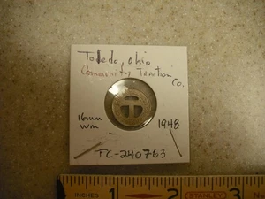 1948 Toledo, OH., Community Traction Company Transit Token TC-240763 / OH860G - Bild 1 von 2